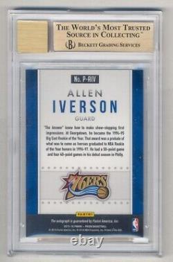 Allen Iverson 2015-16 Panini Prizm Auto Autograph Bgs 9.5 10