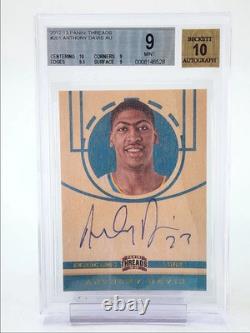 Anthony Davis 2012-13 Threads Rookie Autograph Hornets Rc Auto Bgs 9