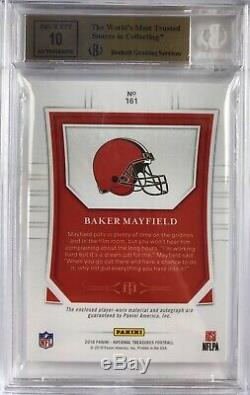 BAKER MAYFIELD 2018 National Treasures RC Patch Auto RPA #75/99 BGS 9.5 Gem Mint