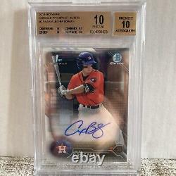 BGS 10 Pristine Alex Bregman 2016 Bowman Chrome Prospects Autograph Rookie Auto