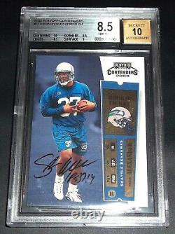 BGS 8.5 10 Rc Shaun Alexander Auto 2000 Contenders #113 Rookie Signed Autograph
