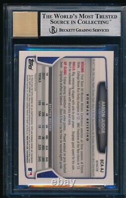 BGS 9/10 AARON JUDGE AUTO 1st 2013 Bowman Chrome Autograph REFRACTOR RC MINT