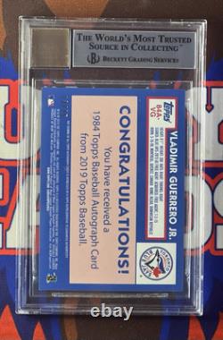 BGS 9 2019 Topps Vladimir Guerrero Red /25 Rookie Autograph 1984 Auto #84AVG