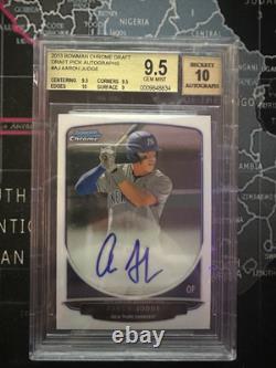 BGS 9.5/10 AARON JUDGE AUTO 2013 Bowman Chrome Draft Autograph RC TRUE GEM MINT
