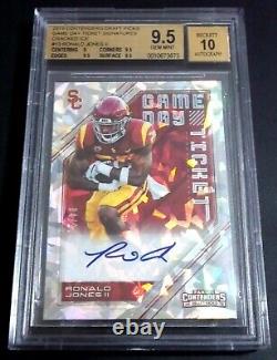 BGS 9.5 10 Autograph Rc Ronald Jones Auto 2018 Contenders Cracked Ice Rookie /23