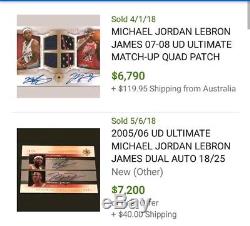 BGS 9.5 2007-08 Ultimate Collection Michael Jordan Lebron James Dual Auto #/25