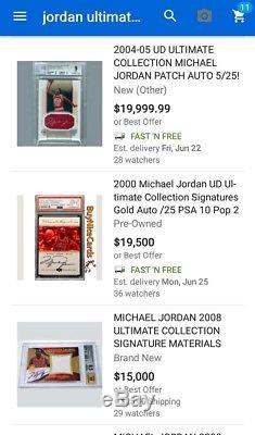 BGS 9.5 2007-08 Ultimate Collection Michael Jordan Lebron James Dual Auto #/25