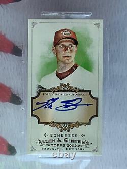 BGS 9.5 2009 Topps Allen & Ginter MAX SCHERZER Autograph 10 AUTO A&G Mini Mets