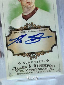 BGS 9.5 2009 Topps Allen & Ginter MAX SCHERZER Autograph 10 AUTO A&G Mini Mets