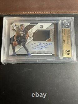 BGS 9.5 2015-16 Limited Karl-Anthony Towns RPA /99 Rookie Patch Auto Autograph