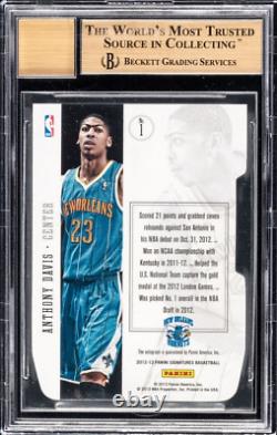 BGS 9.5 /5 Anthony Davis Rookie Auto GEM 2012-13 Signatures Die Cut Autograph SP