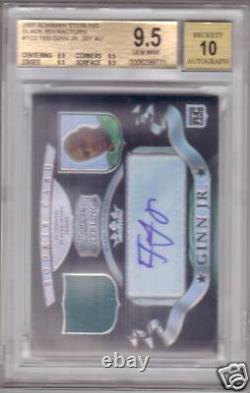 BGS 9.5 Bowman Sterling BLACK REF AUTO Ted Ginn RC /25