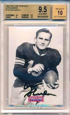 BGS 9.5 Gem Mint 10 Autograph Don Shula Auto 1992 Pro line Profiles #119 Signed