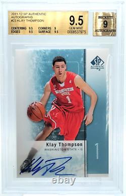 BGS 9.5 Klay Thompson Rookie Auto GEM MINT 2011 SP Authentic Autograph #23