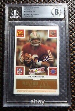 BGS BAS Authentic Autograph 1986 McDonalds 49ers Gold Tab #16 Joe Montana Auto