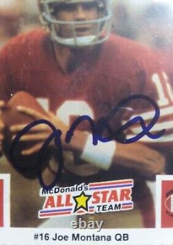 BGS BAS Authentic Autograph 1986 McDonalds 49ers Gold Tab #16 Joe Montana Auto