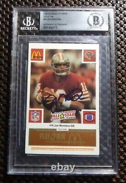 BGS BAS Authentic Autograph 1986 McDonalds 49ers Gold Tab #16 Joe Montana Auto