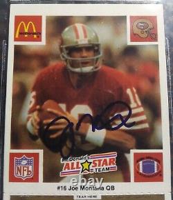 BGS BAS Authentic Autograph 1986 McDonalds 49ers Gold Tab #16 Joe Montana Auto