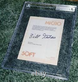 BILL GATES SIGNED 1976 MICROSOFT LETTER BGS BAS BECKETT AUTOGRAPH / AUTO in SLAB