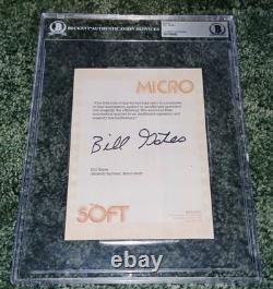 BILL GATES SIGNED 1976 MICROSOFT LETTER BGS BAS BECKETT AUTOGRAPH / AUTO in SLAB
