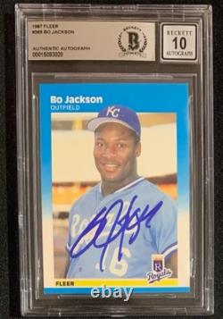 BO JACKSON? 1987 Fleer AUTO Signed Autograph BGS/BAS 10 Auto Rookie RC
