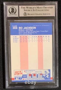 BO JACKSON? 1987 Fleer AUTO Signed Autograph BGS/BAS 10 Auto Rookie RC