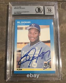 BO JACKSON? 1987 Fleer AUTO Signed Autograph BGS/BAS 10 Auto Rookie RC