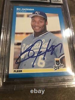 BO JACKSON? 1987 Fleer AUTO Signed Autograph BGS/BAS 10 Auto Rookie RC