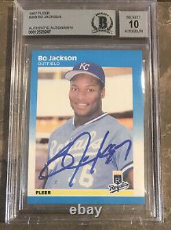 BO JACKSON? 1987 Fleer AUTO Signed Autograph BGS/BAS 10 Auto Rookie RC