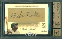 Babe Ruth 2009 Topps Tribute AUTOGRAPH One of One (1/1) BGS 10 Mint Auto