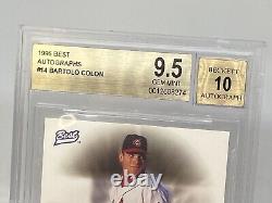 Bartolo Colon BGS 9.5 /10 Autograph INSERT 1996 Best Rookie HARD AUTO POP 3