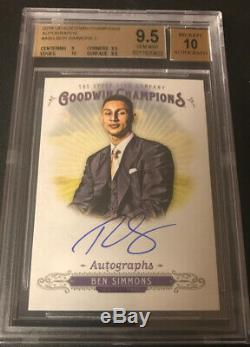 Ben Simmons 2018 UD Goodwin Champions Auto Bgs 9.5/10 76ers ROY great autograph