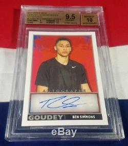 Ben Simmons Auto Rc Goodwin 2017 Ud Upper Deck Goudey Diamond Dealer Bgs 9.5 Gem