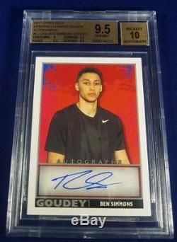 Ben Simmons Auto Rc Goodwin 2017 Ud Upper Deck Goudey Diamond Dealer Bgs 9.5 Gem