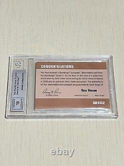 Bgs 8.5 2009 Leaf Sportkings /10 Gold Kelly Slater Autographed Patch Card Pop 3