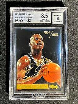 Bgs 8.5 Nm/mt+ W 8 Auto Shaquille 1994 Classic /500 Bas Signed Autographed G2230