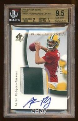 Bgs 9.5 10 Aaron Rodgers 05 Sp Authentic Rc Auto Gold /25 Subs 10 10 1 0 95 9