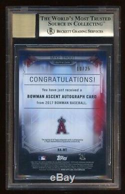 Bgs 9.5 10 Auto Mike Trout 2017 B Chrome Orange Refractor Autograph Oncard /25