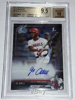 Bgs 9.5 Gem W 10 2017 1st Bowman Chrome Draft Jo Adell Auto Rc Rookie Autograph