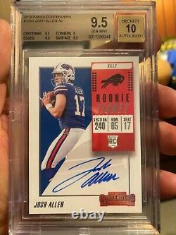 Bgs 9.5 Very Nice Auto 10 Panini Contenders Josh Allen 2018 Rookie Hot Card