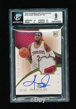 Bgs 9 Kyrie Irving 2012-13 Panini Immaculate Auto Rc Patch Jersey Number #d 2/99