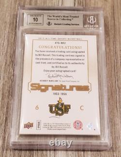 Bill Russell 2013 Upper Deck All-Time Greats Autograph AUTO On Card /55 BGS 9