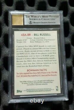 Bill Russell autograph BGS 9 Mint with10 auto & 2×9.5s Bowman 48 autographs Sp HOF