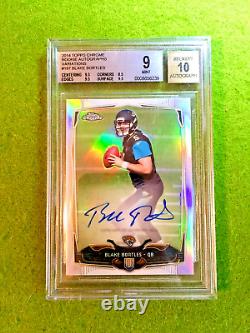 Blake Bortles AUTO REFRACTOR #/75 ROOKIE CARD 9 BGS 9.5 x3 AUTOGRAPH 2014 Chrome