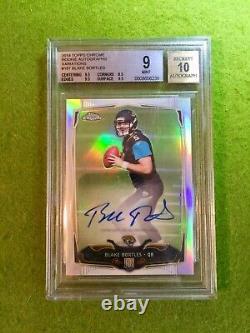 Blake Bortles AUTO REFRACTOR #/75 ROOKIE CARD 9 BGS 9.5 x3 AUTOGRAPH 2014 Chrome