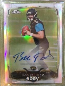 Blake Bortles AUTO REFRACTOR #/75 ROOKIE CARD 9 BGS 9.5 x3 AUTOGRAPH 2014 Chrome