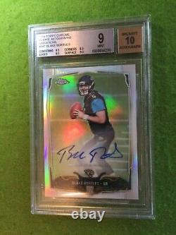 Blake Bortles AUTO REFRACTOR #/75 ROOKIE CARD 9 BGS 9.5 x3 AUTOGRAPH 2014 Chrome