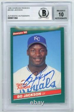 Bo Jackson? 1986 Donruss The Rookies Rc Royals Gem 10 Auto Bgs Bas