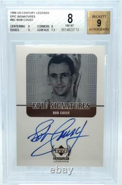 Bob Cousy Auto BGS 8 9 1999 Upper Deck Century Legends Autograph Epic Signatures