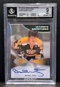 Bobby Orr 2015-16 Upper Deck Ultimate Autograph NHL Boston Bruins BGS 9 Auto 10